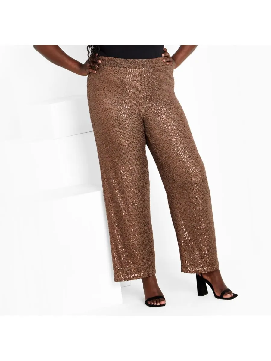 Брюки Avery с пайетками больших размеров CITY CHIC, Shimmer