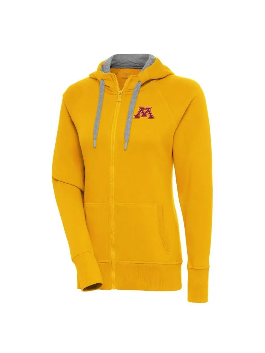 Antigua Женская золотая толстовка на молнии с символикой Minnesota Golden Gophers Victory — изображение 1 из 1, золото