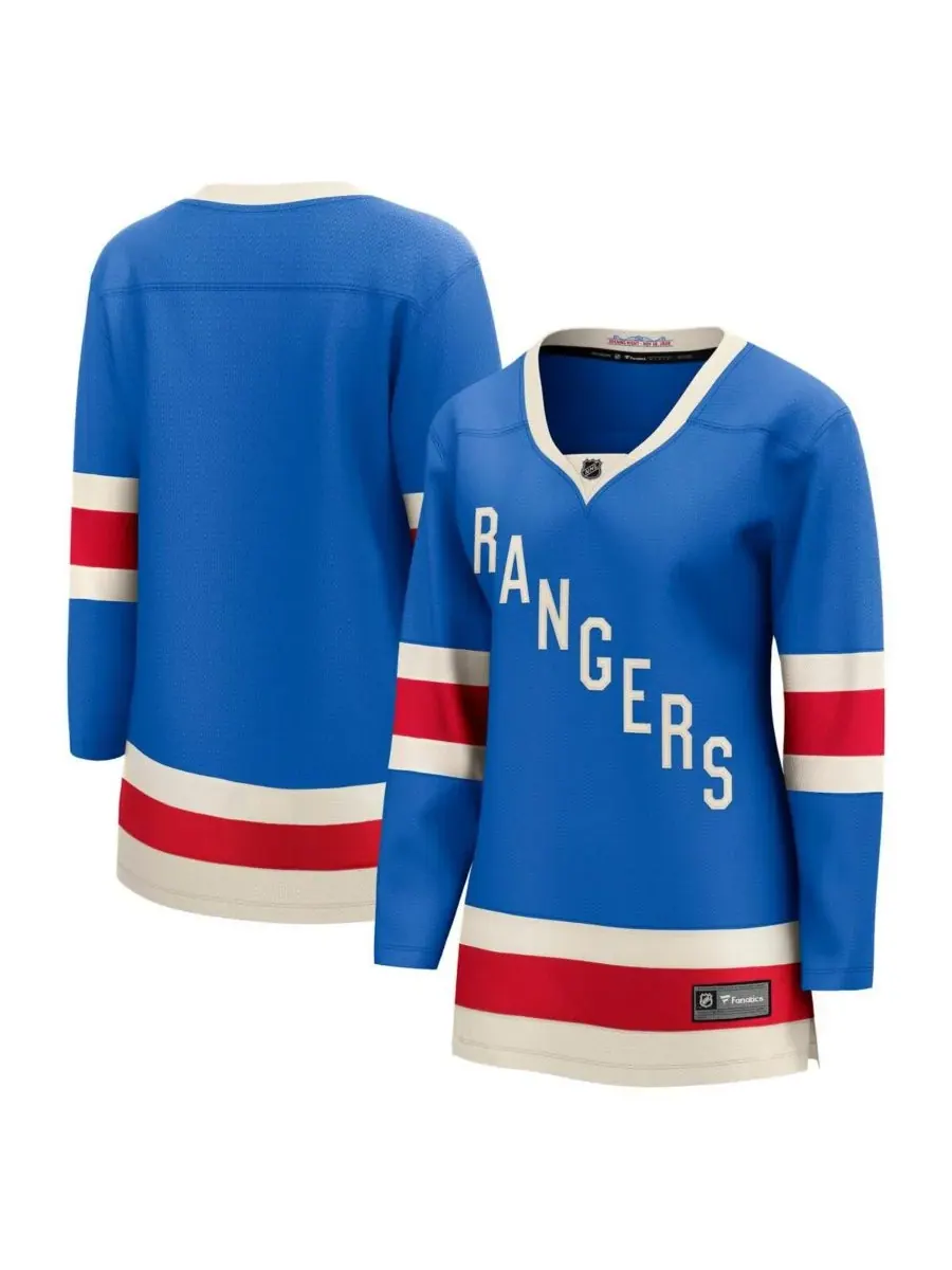 Fanatics Женская синяя футболка New York Rangers Centennial Breakaway — изображение 1 из 3, синий