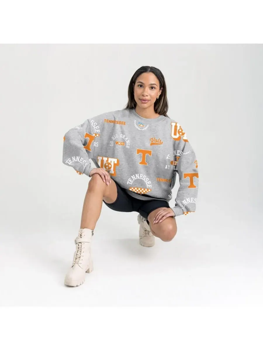 Gameday Couture Женская серая флисовая толстовка Tennessee Volunteers Always on Repeat — изображение 4 из 4, серый