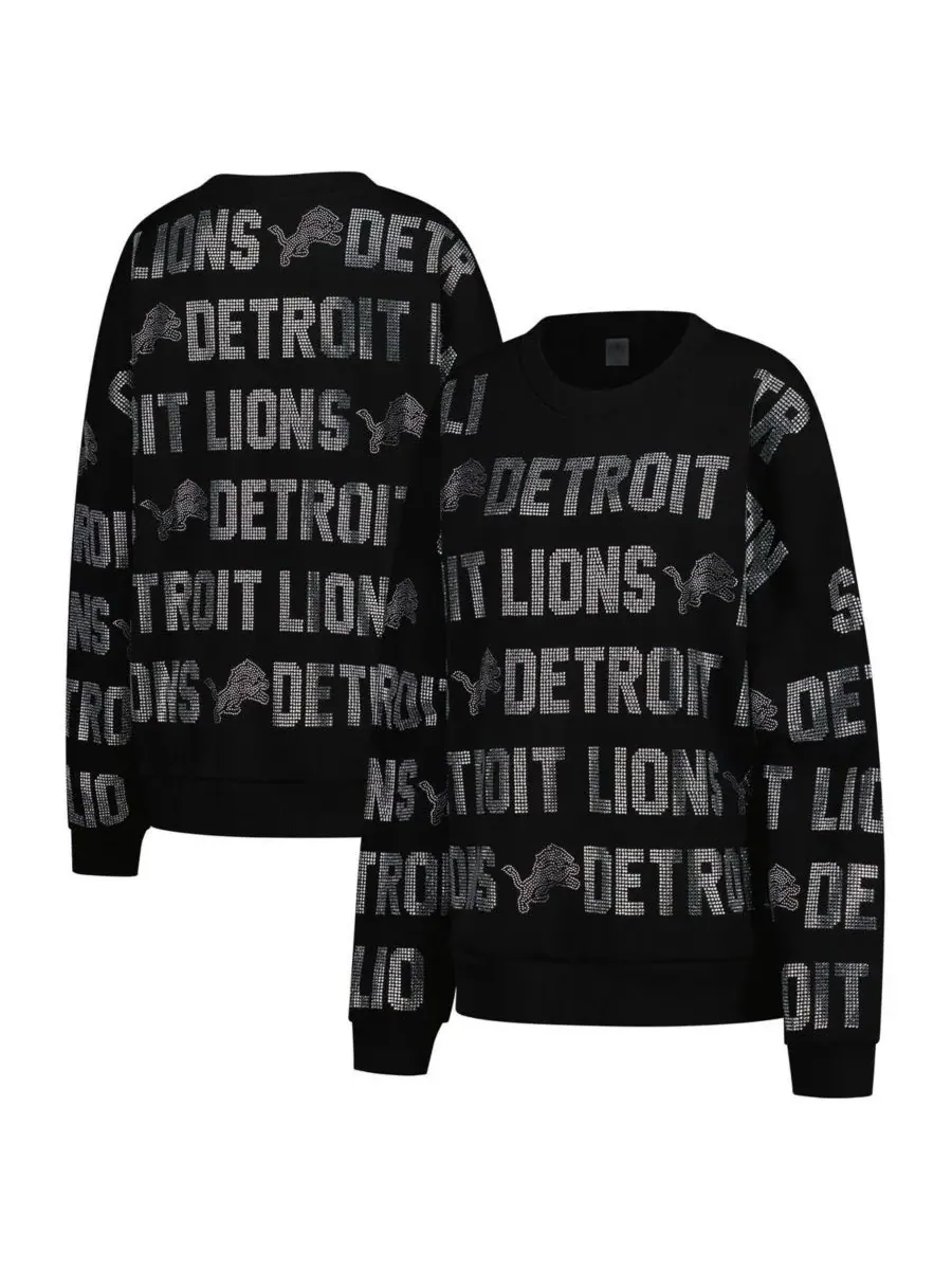 Gameday Couture Женская черная толстовка Detroit Lions оверсайз в стиле Hype Era с надписью — изображение 1 из 4, черный