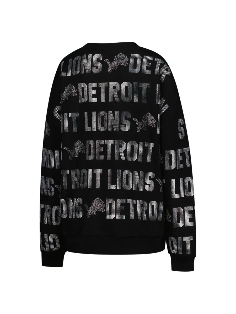 Gameday Couture Женская черная толстовка Detroit Lions оверсайз в стиле Hype Era с надписью — изображение 2 из 4, черный