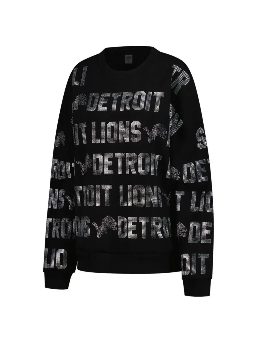 Gameday Couture Женская черная толстовка Detroit Lions оверсайз в стиле Hype Era с надписью — изображение 4 из 4, черный
