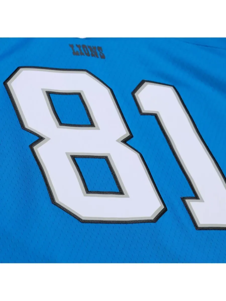 Mitchell & Ness Мужская синяя реплика майки Calvin Johnson Detroit Lions 2007 Legacy — изображение 2 из 5, синий