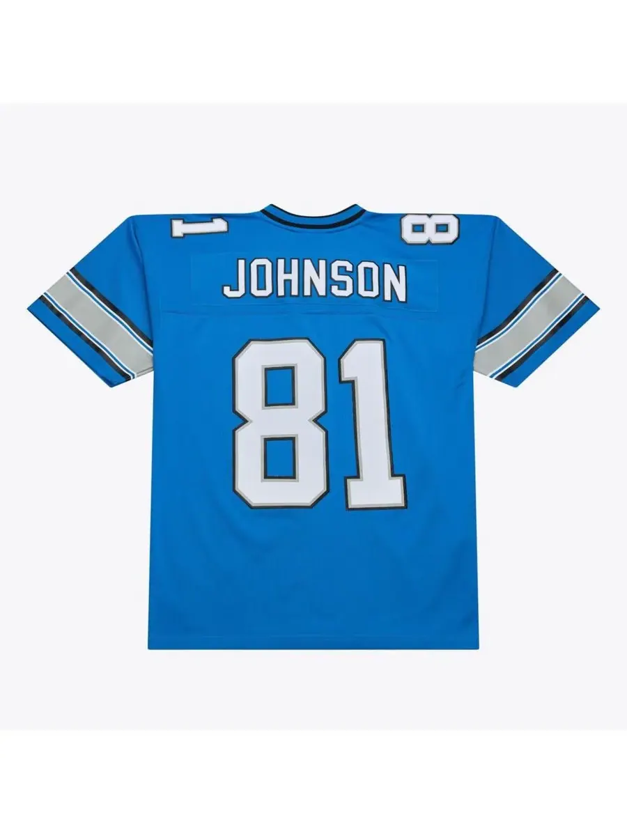 Mitchell & Ness Мужская синяя реплика майки Calvin Johnson Detroit Lions 2007 Legacy — изображение 5 из 5, синий