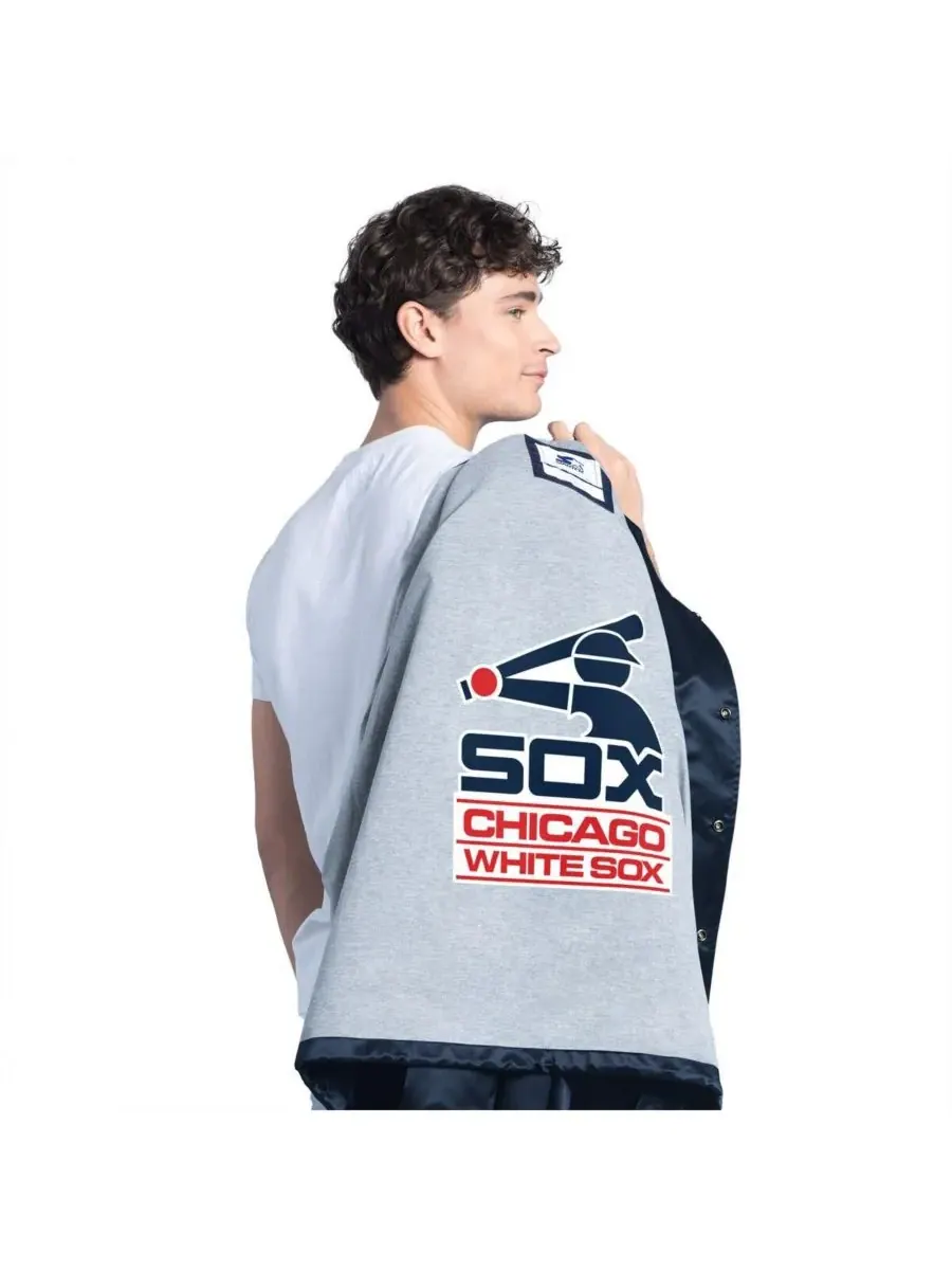 Starter Мужская темно-синяя куртка тренера Chicago White Sox Cooperstown Collection Point Man — изображение 3 из 3
