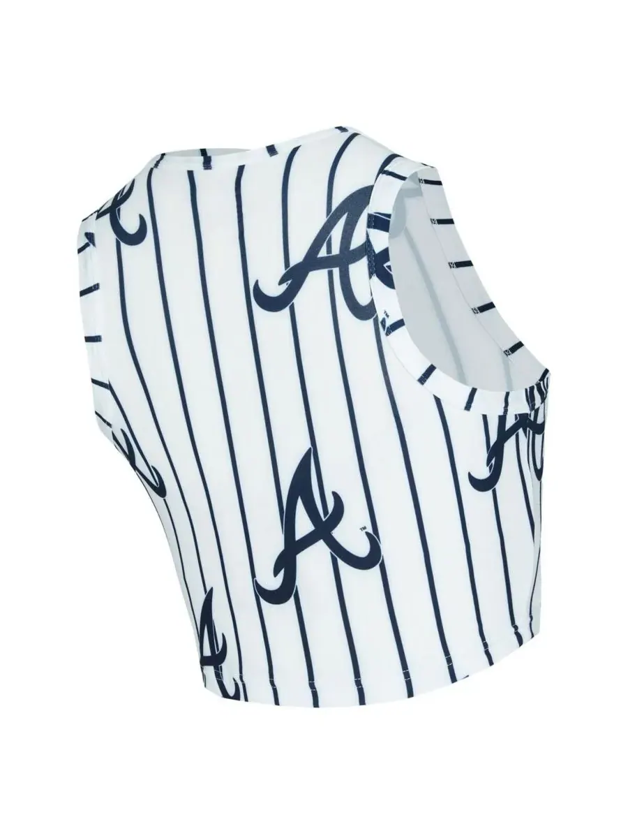 Concepts Sport Женский белый комплект из майки и шорт с полосками Atlanta Braves Record — изображение 2 из 3