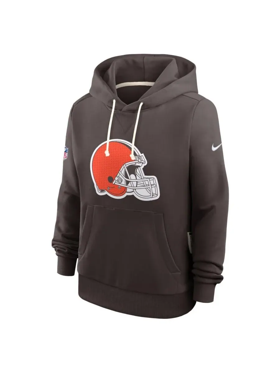 Nike Женская коричневая толстовка Cleveland Browns Sideline Standard Issue Initial Home Dri-FIT — изображение 4 из 4