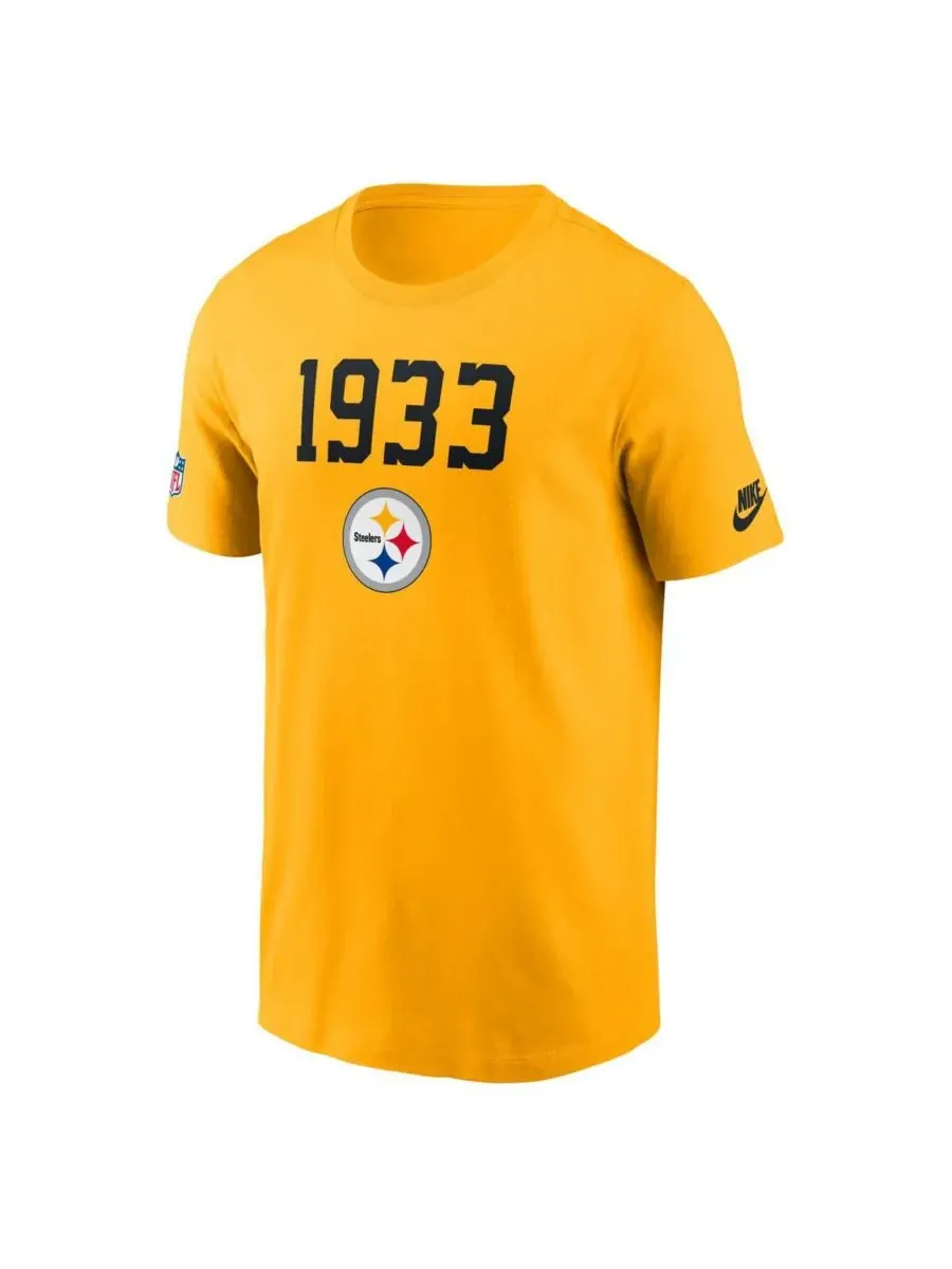 Мужская золотая футболка Pittsburgh Steelers 1933 Alt Pack Onside Conversion Performance Nike — изображение 2 из 3, золото