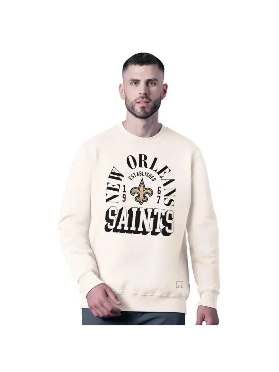 MSX by Michael Strahan Мужская белая толстовка New Orleans Saints Whiteout Tri-Blend — белый