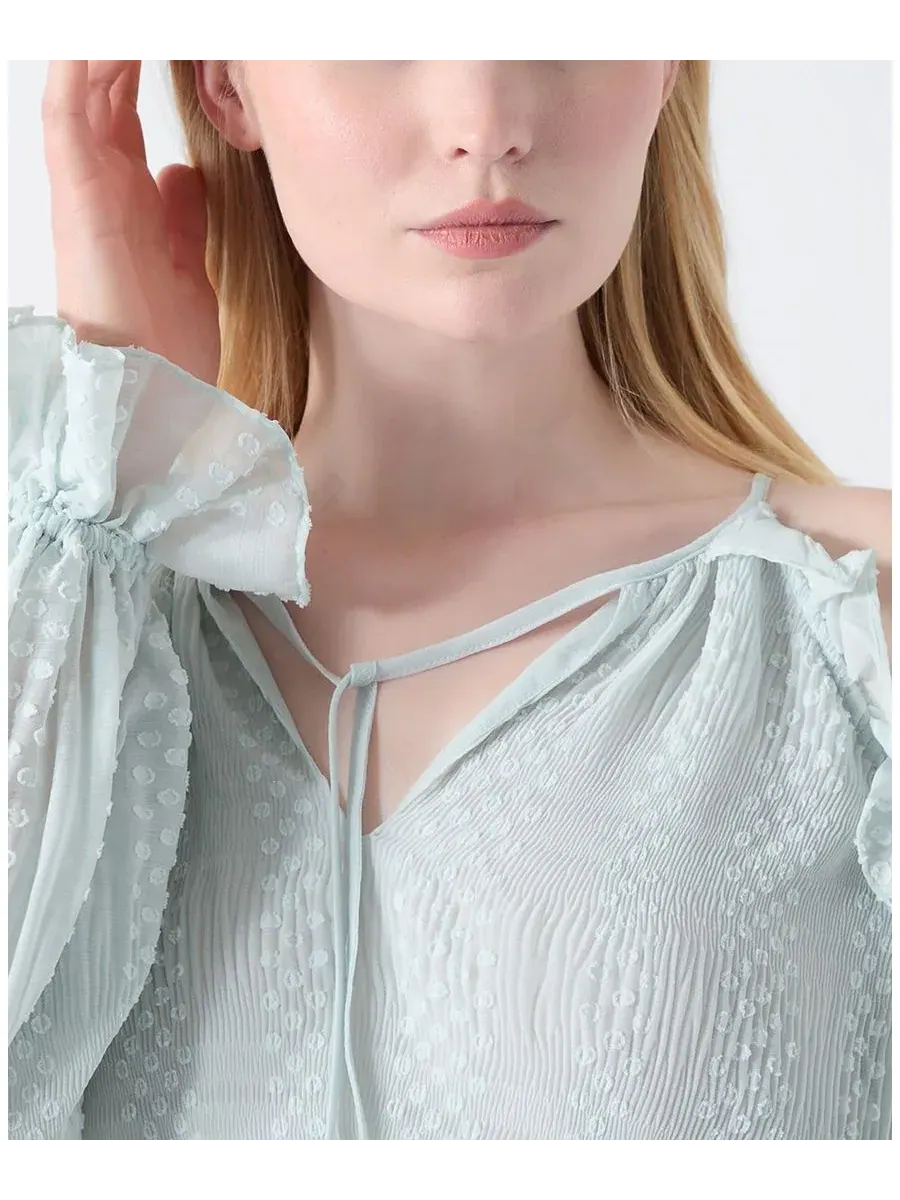 Женская блузка Emilia с длинными рукавами и открытыми плечами GUESS, Faded Skies — изображение 3 из 4