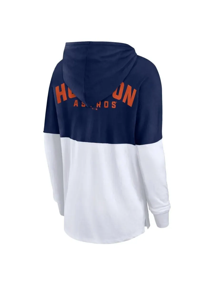 Fanatics Женская толстовка с капюшоном Houston Astros, темно-синяя/белая, запасной вариант — изображение 3 из 4