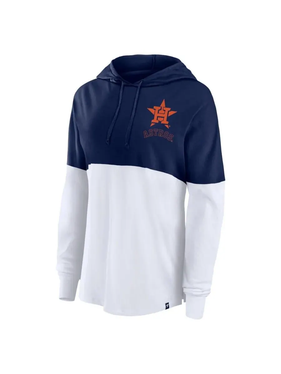 Fanatics Женская толстовка с капюшоном Houston Astros, темно-синяя/белая, запасной вариант — изображение 4 из 4