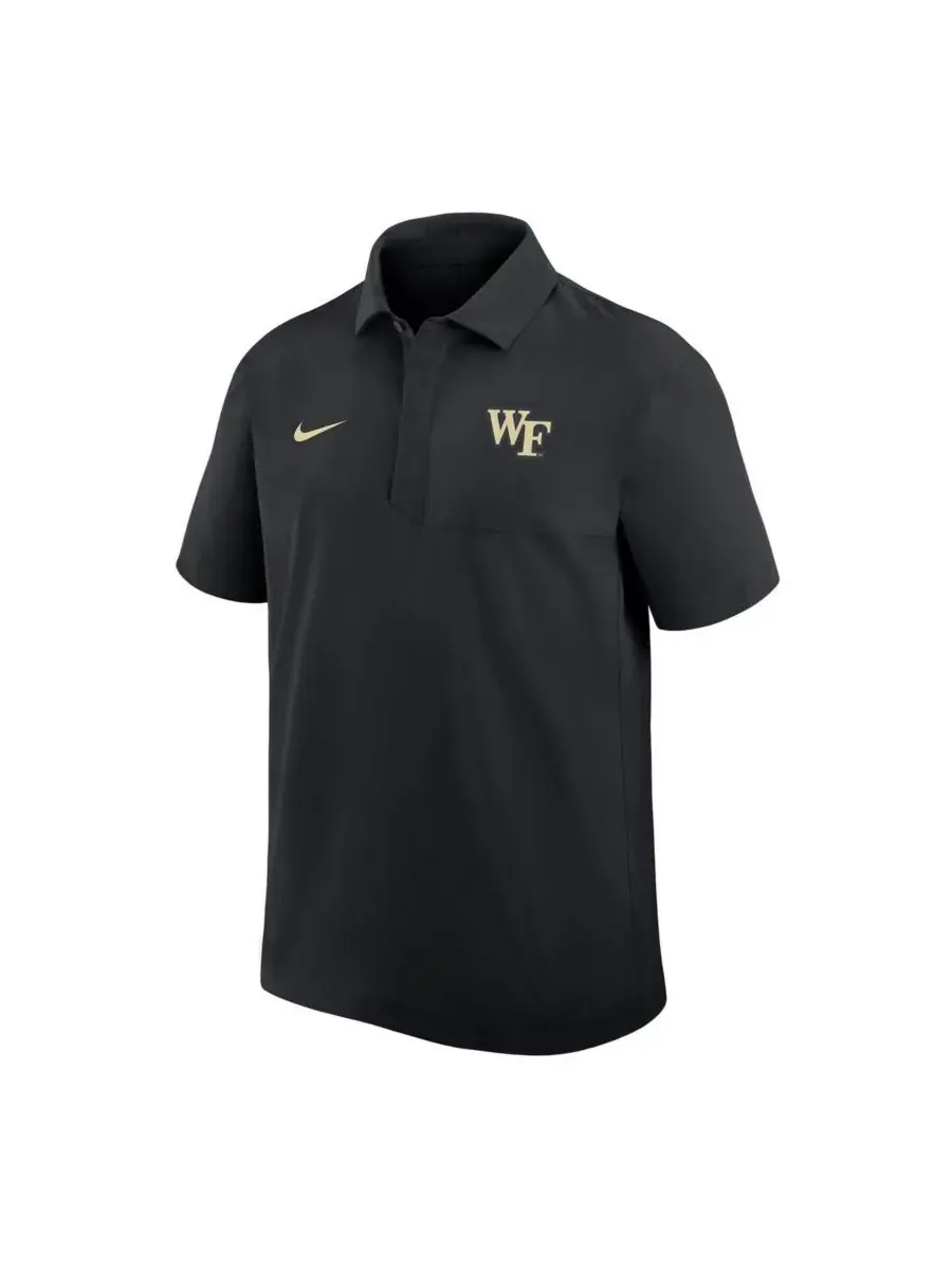 Nike Мужская черная поло-рубашка Wake Forest Demon Deacons из ткани Dri-FIT — изображение 3 из 3, черный