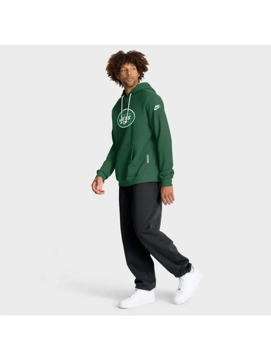 Nike Мужская зеленая толстовка New York Jets Sideline Standard Issue Alt 2 Dri-FIT — изображение 3 из 5, зеленый