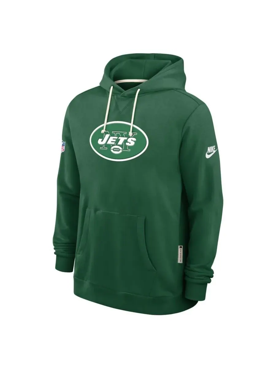 Nike Мужская зеленая толстовка New York Jets Sideline Standard Issue Alt 2 Dri-FIT — изображение 4 из 5, зеленый