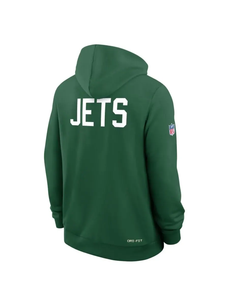 Nike Мужская зеленая толстовка New York Jets Sideline Standard Issue Alt 2 Dri-FIT — изображение 5 из 5, зеленый