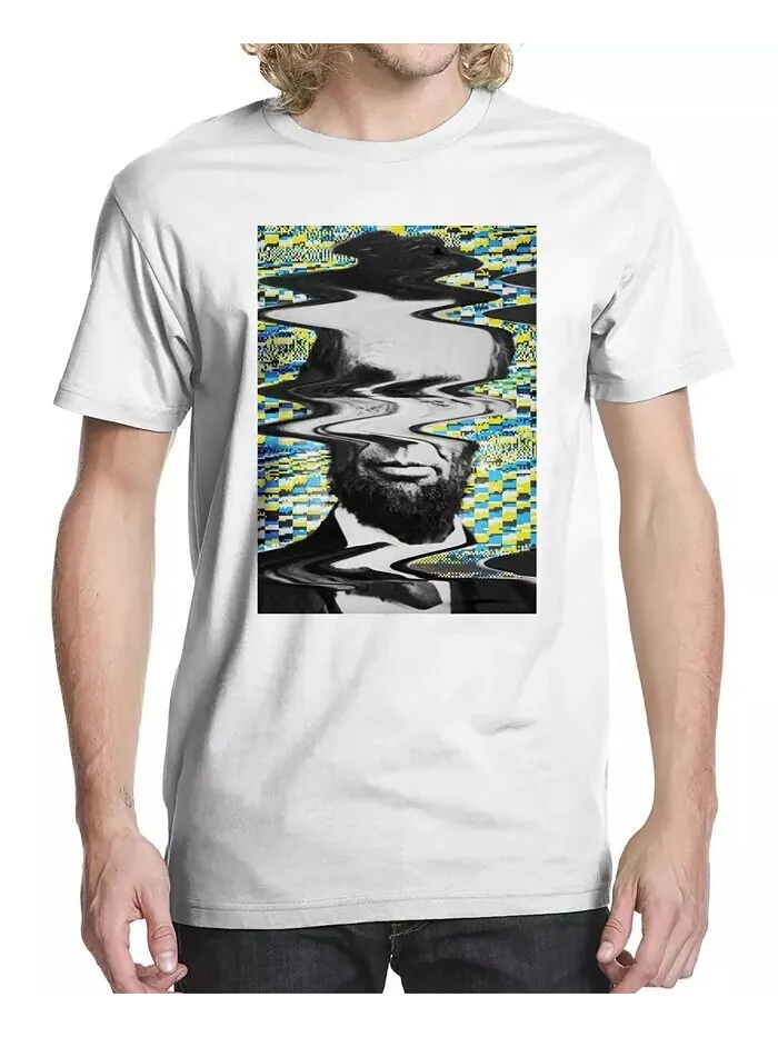 Мужская футболка с рисунком Static Abe Buzz Shirts