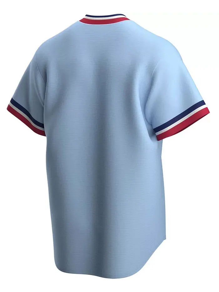 Мужская светло-синяя майка команды Minnesota Twins Road Cooperstown Collection Nike — изображение 2 из 3