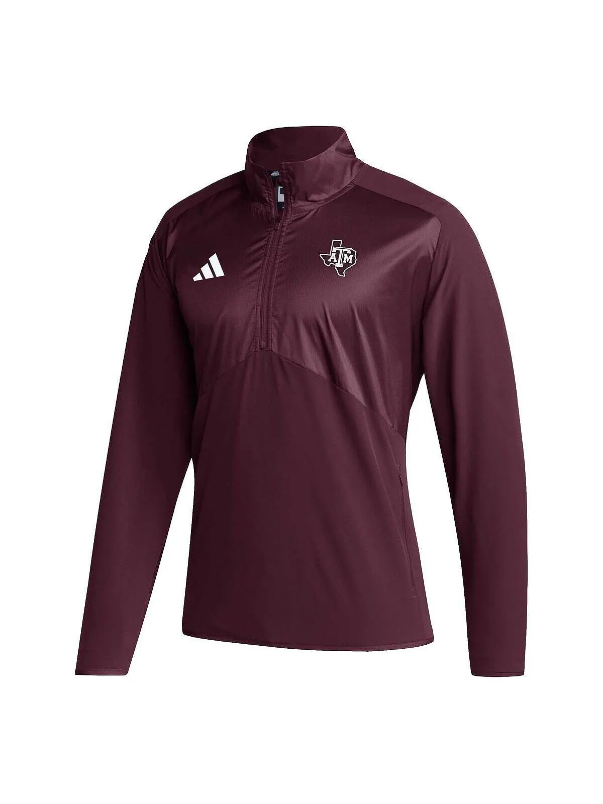 Мужская темно-бордовая куртка Texas A&M Aggies Sideline AEROREADY с рукавами реглан и молнией — изображение 2 из 3