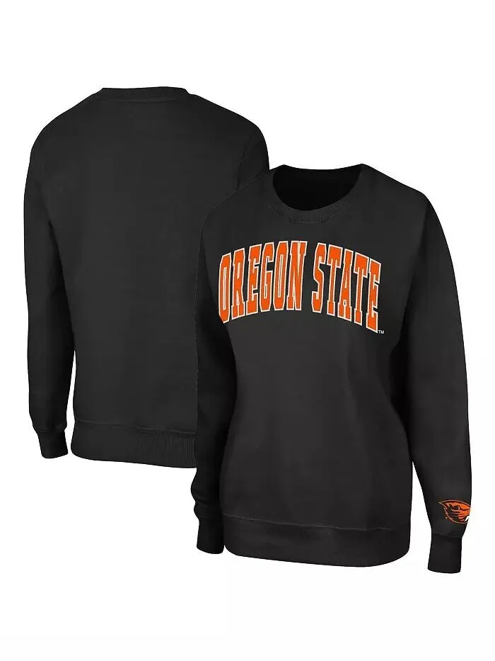 Женский черный пуловер-свитшот Oregon State Beavers Campanile Colosseum — изображение 1 из 3