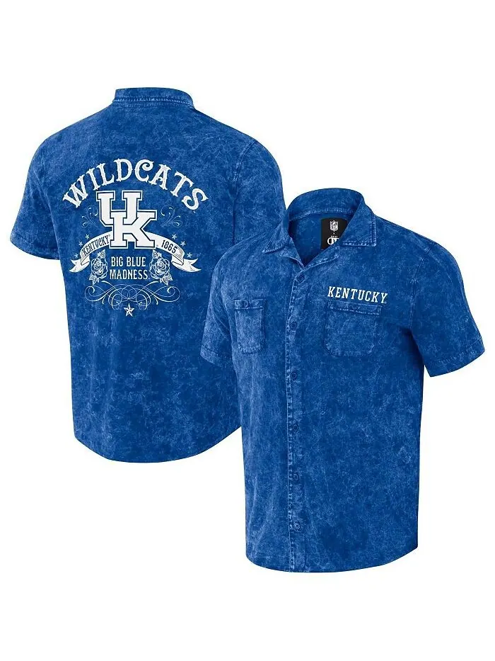 Мужская рубашка на пуговицах из коллекции Darius Rucker от Royal Kentucky Wildcats Team Fanatics — изображение 1 из 1