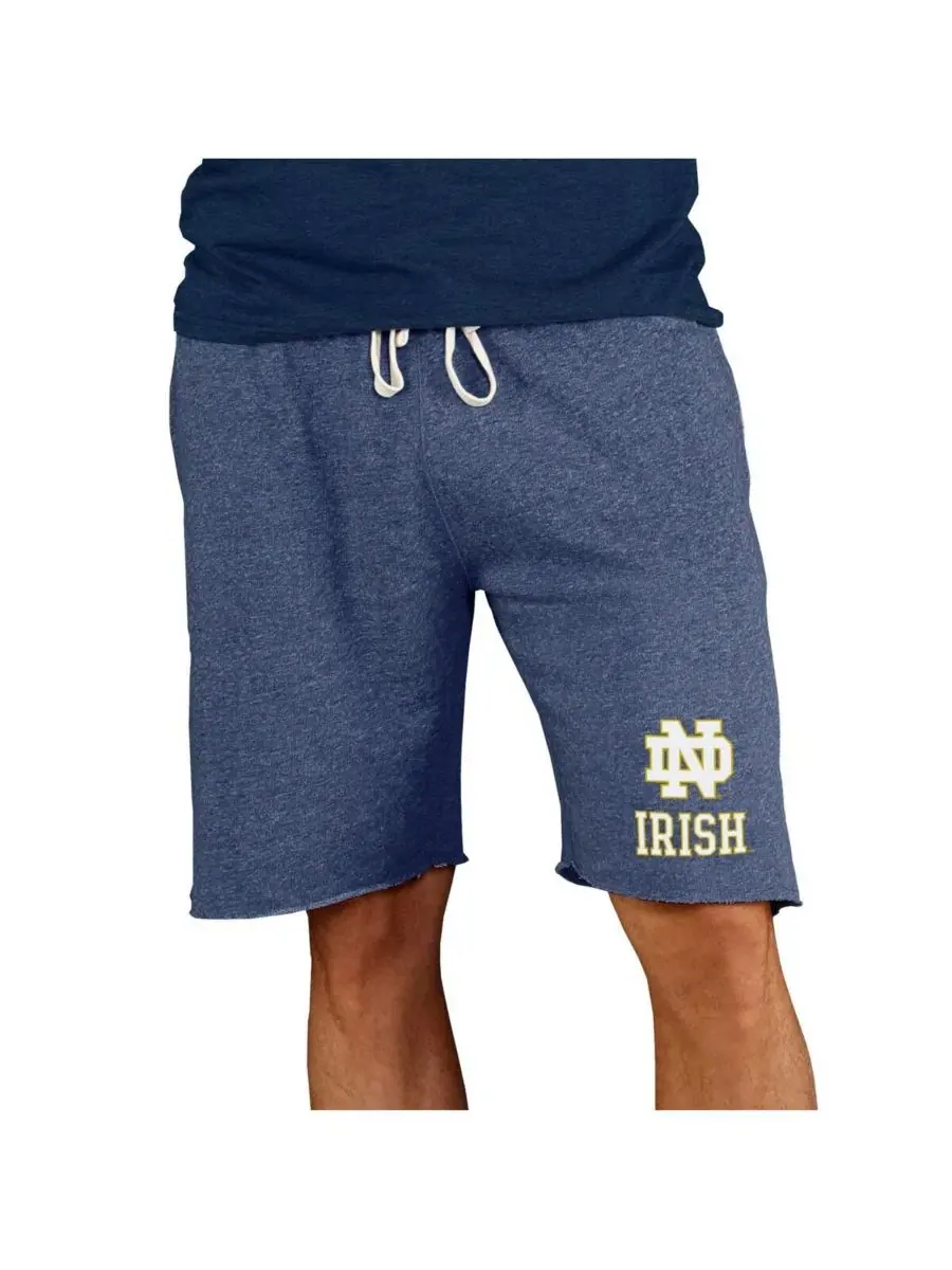 Мужские темно-синие шорты Notre Dame Fighting Irish из махровой ткани Concepts Sport — изображение 1 из 1, темно-синий