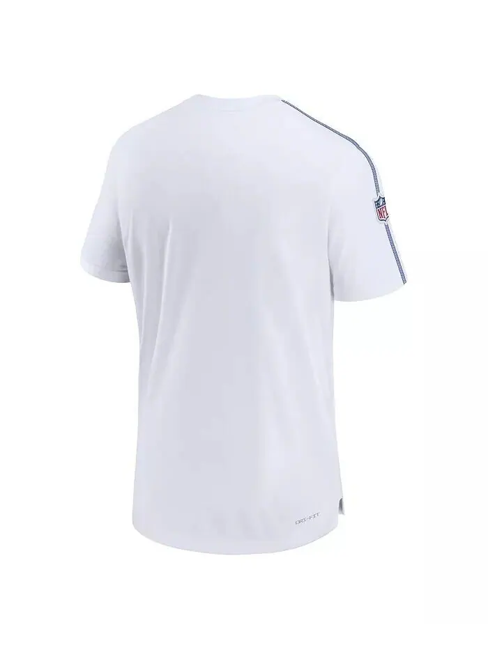 Мужская белая футболка Seattle Seahawks Sideline Alternate Logo Coach Performance Nike — изображение 2 из 3