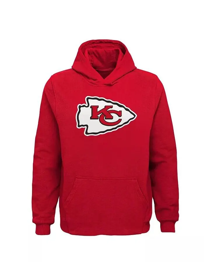 Толстовка с капюшоном Big Boys Red Kansas City Chiefs Team Logo Outerstuff — изображение 1 из 1