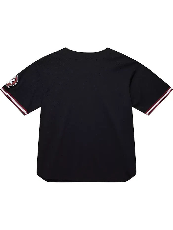 Мужская модная джерси Florida State Seminoles On The Clock на пуговицах, черная Mitchell & Ness — изображение 3 из 5