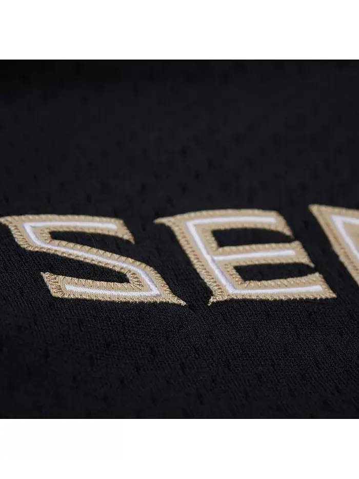 Мужская модная джерси Florida State Seminoles On The Clock на пуговицах, черная Mitchell & Ness — изображение 4 из 5