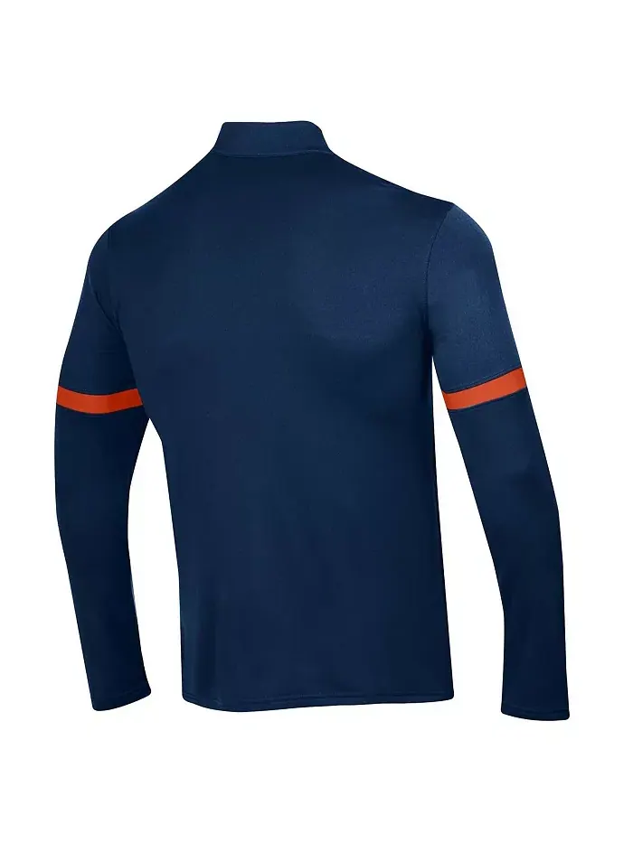 Мужская синяя толстовка Auburn Tigers 2023 Assist Warm Up на молнии Under Armour — изображение 2 из 3