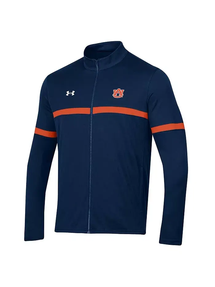 Мужская синяя толстовка Auburn Tigers 2023 Assist Warm Up на молнии Under Armour — изображение 3 из 3