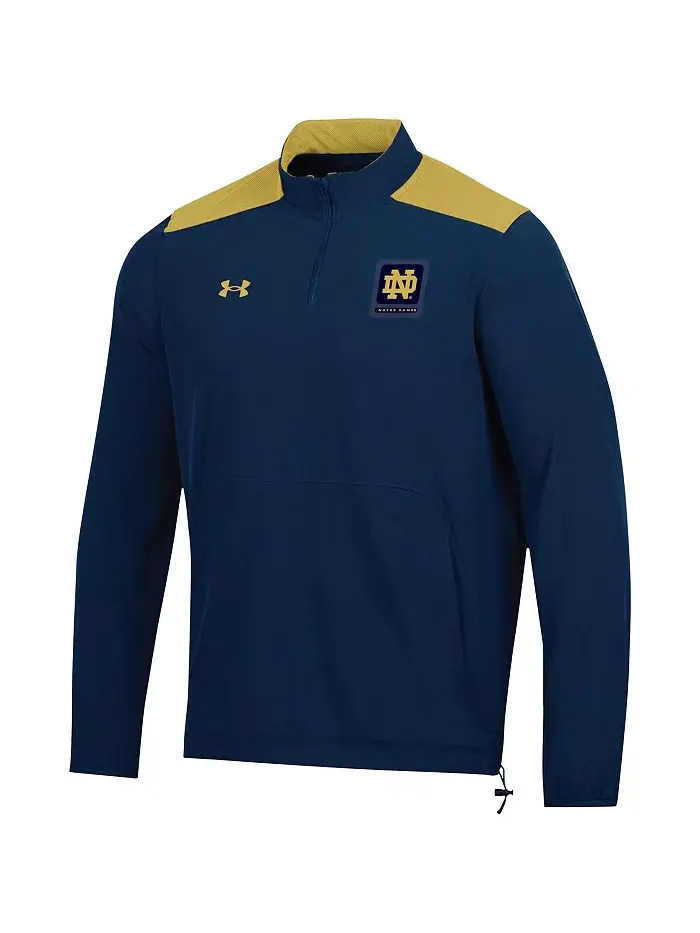 Мужская полутолстовка Notre Dame Fighting Irish 2023 Motivate в синем цвете Under Armour — изображение 3 из 3