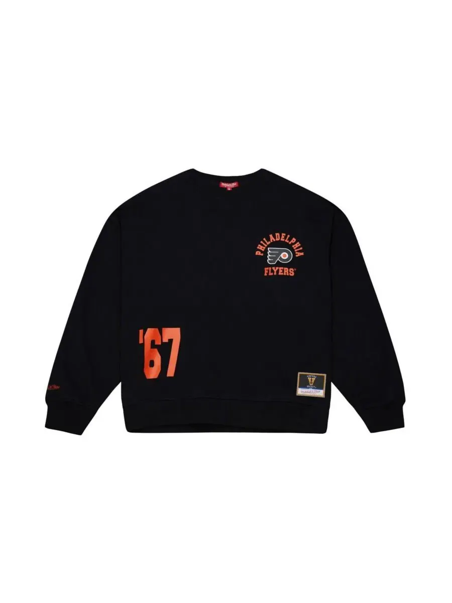 Женский свитшот Vintage с принтом Philadelphia Flyers Mitchell & Ness — изображение 2 из 5, черный