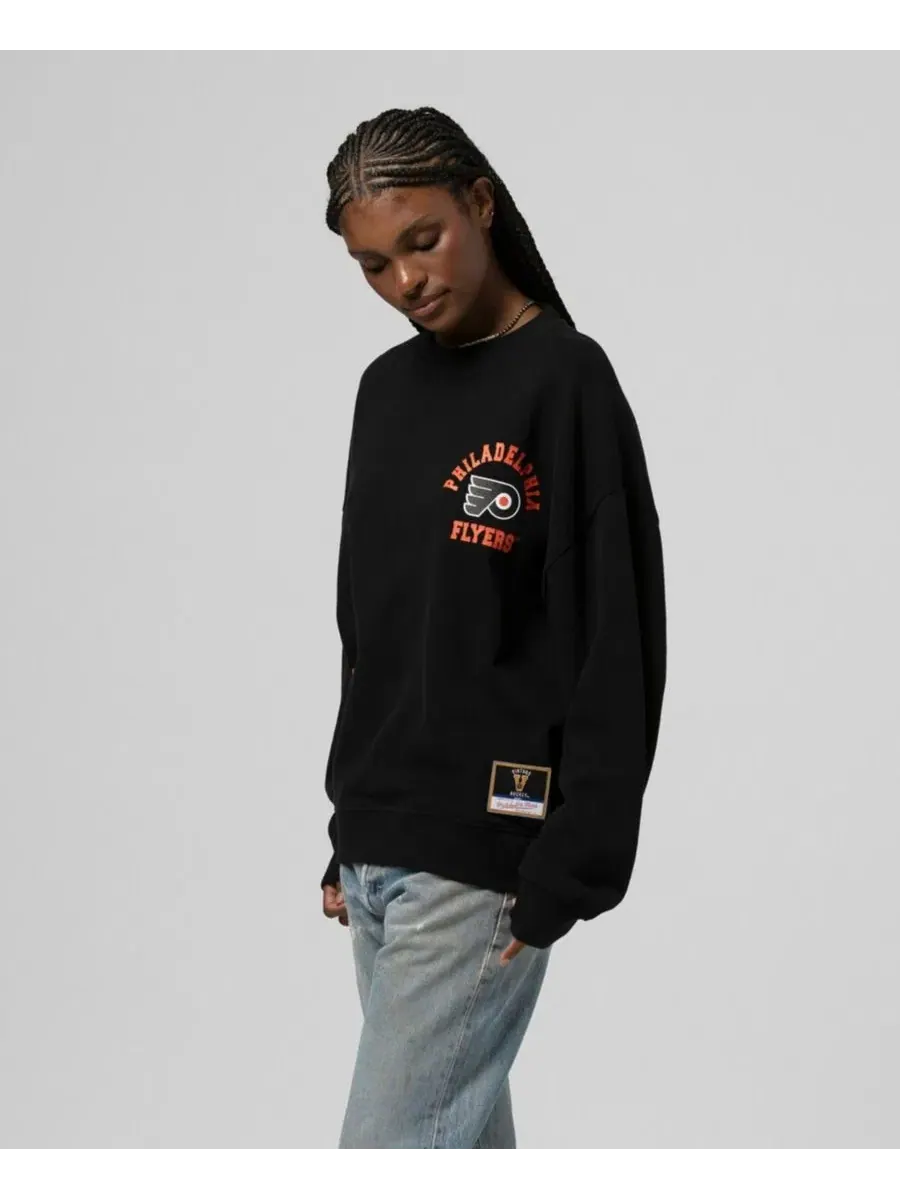 Женский свитшот Vintage с принтом Philadelphia Flyers Mitchell & Ness — изображение 3 из 5, черный