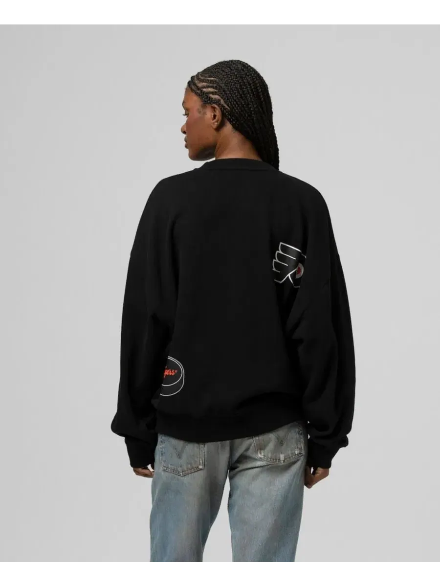 Женский свитшот Vintage с принтом Philadelphia Flyers Mitchell & Ness — изображение 4 из 5, черный