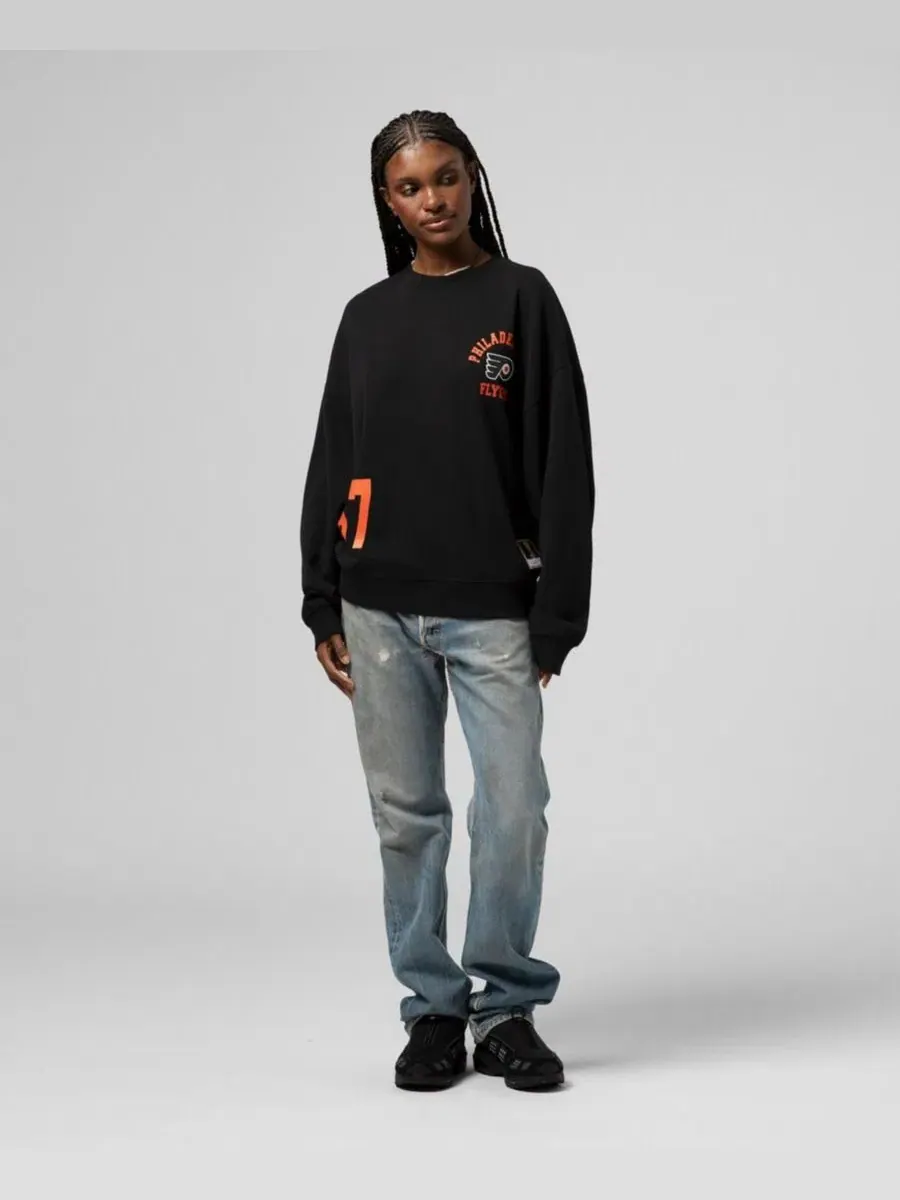 Женский свитшот Vintage с принтом Philadelphia Flyers Mitchell & Ness — изображение 5 из 5, черный