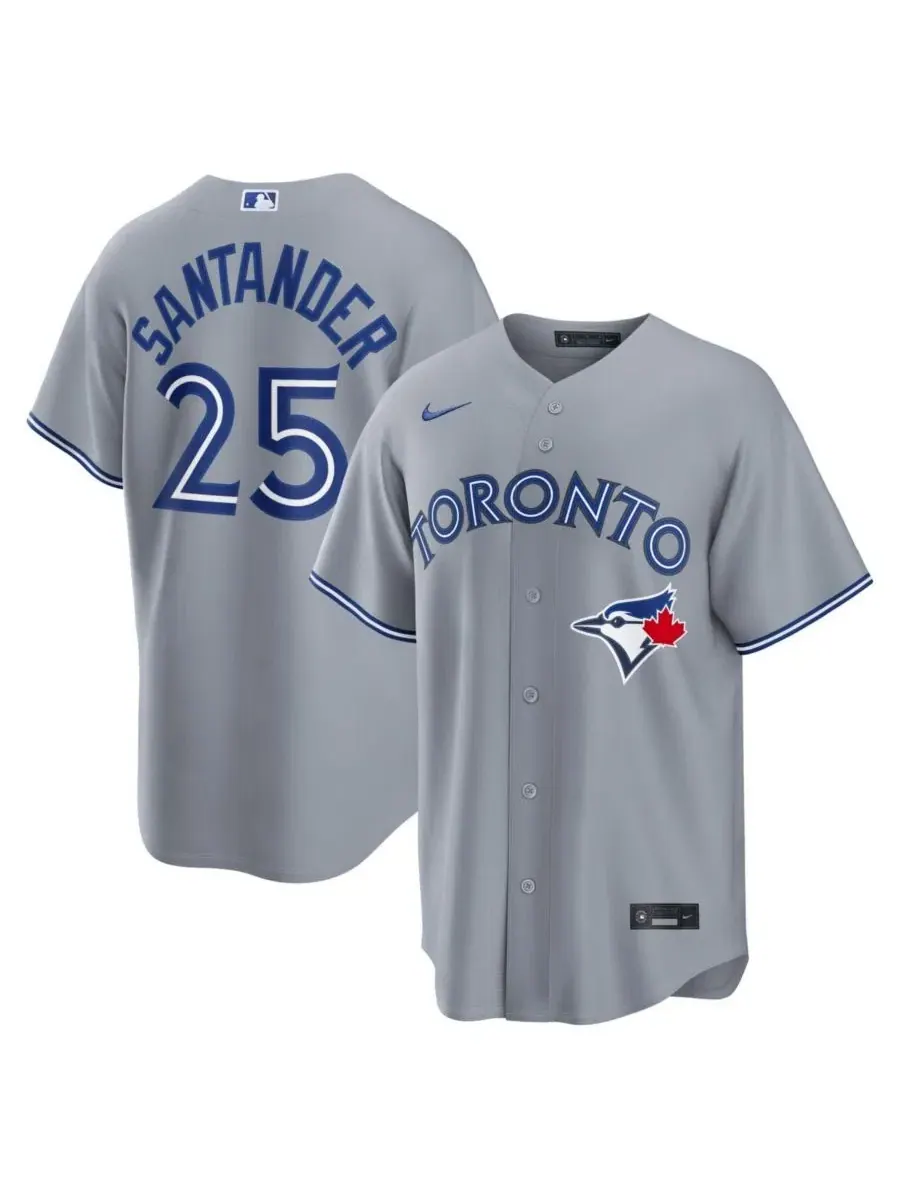Мужская реплика джерси Anthony Santander Toronto Blue Jays Nike — изображение 1 из 3, серый