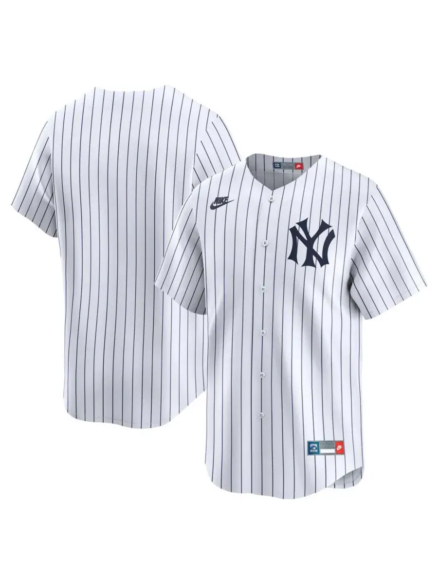 Мужская бейсбольная джерси New York Yankees Throwback Cooperstown Collection Limited Nike — изображение 1 из 3, белый