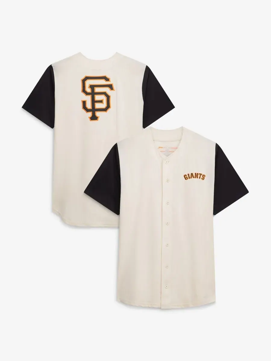 Мужская футболка-джерси с полной застежкой на пуговицах San Francisco Giants Big & Tall Full-Button — изображение 1 из 3