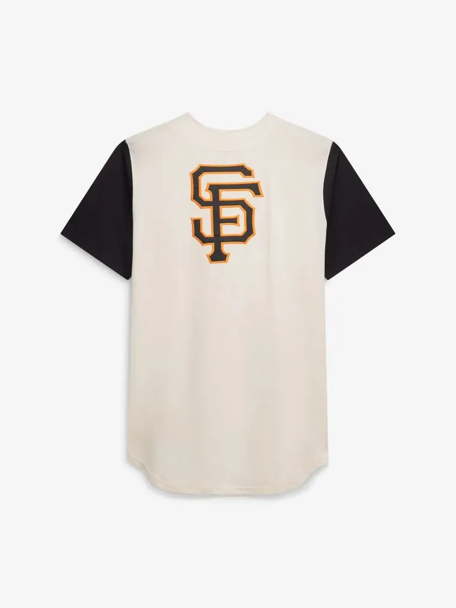 Мужская футболка-джерси с полной застежкой на пуговицах San Francisco Giants Big & Tall Full-Button — изображение 2 из 3