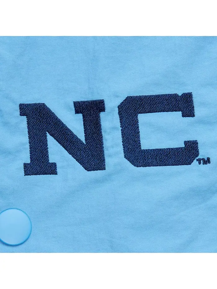 Мужская синяя/голубая куртка с молнией North Carolina Tar Heels Throw It Back Vintage Logo Mitchell — изображение 2 из 5