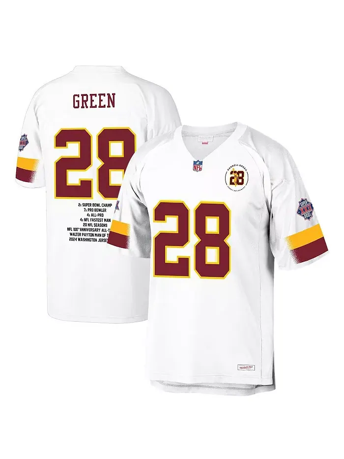 Мужская белая модная футболка Washington Commanders Darrell Green Mitchell & Ness — изображение 1 из 3