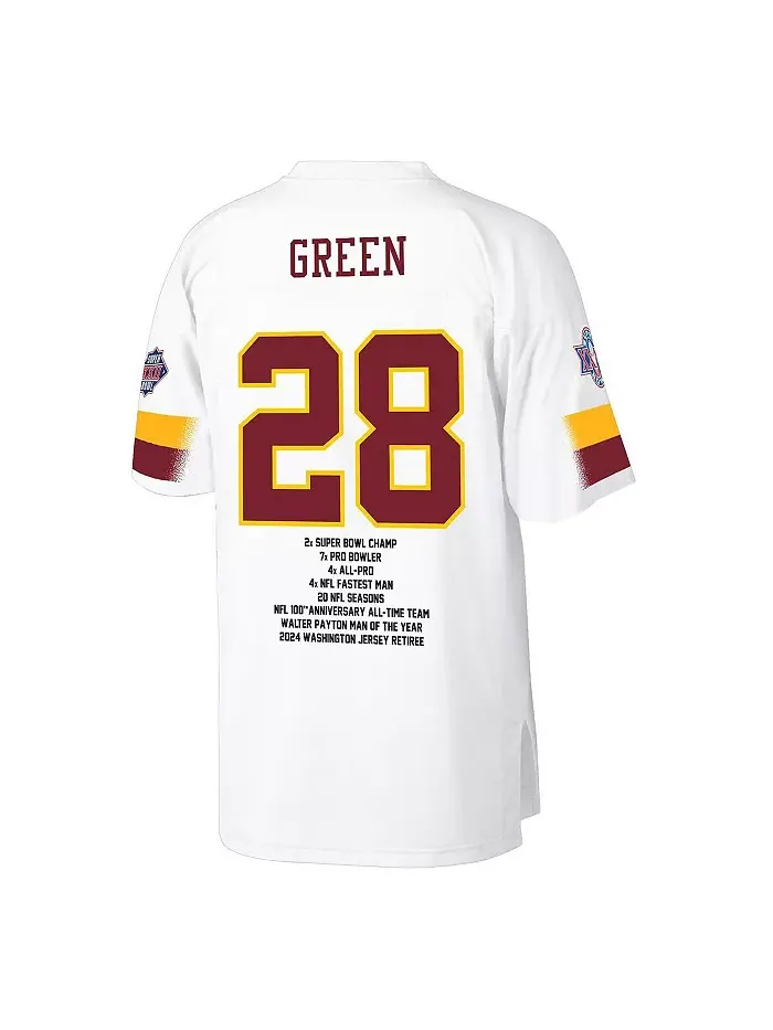 Мужская белая модная футболка Washington Commanders Darrell Green Mitchell & Ness — изображение 2 из 3