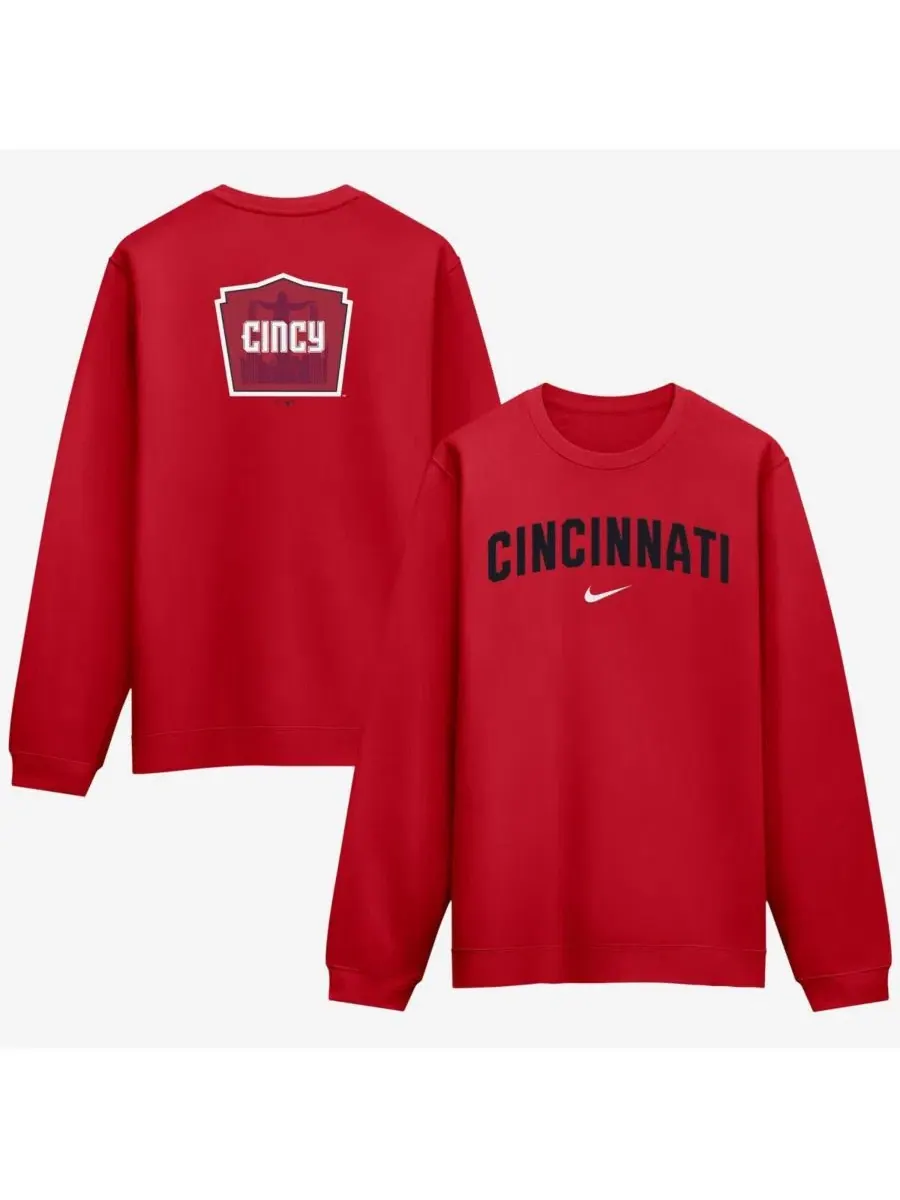 Свитшот с принтом Cincinnati Reds City Connect Club 2-Hit Nike — изображение 1 из 3, красный