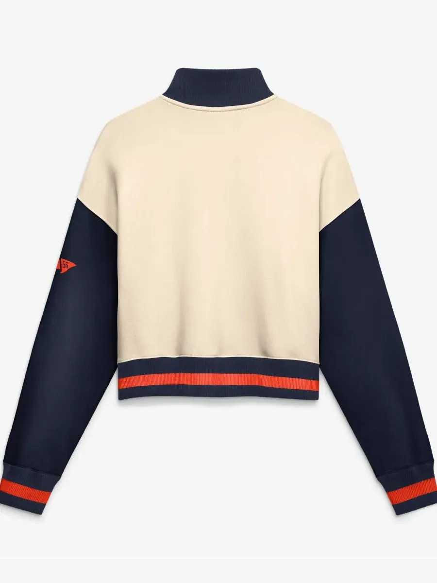 Свитшот женский оверсайз с четверть-замком и флисом, модель Auburn Tigers Nike — изображение 2 из 2, натуральный темно-синий
