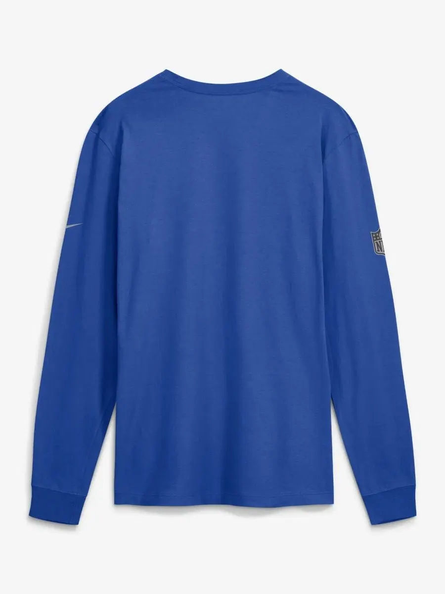 Футболка с длинным рукавом Dri-FIT Los Angeles Rams Sideline Bold Arch Star Nike — изображение 2 из 2, королевский