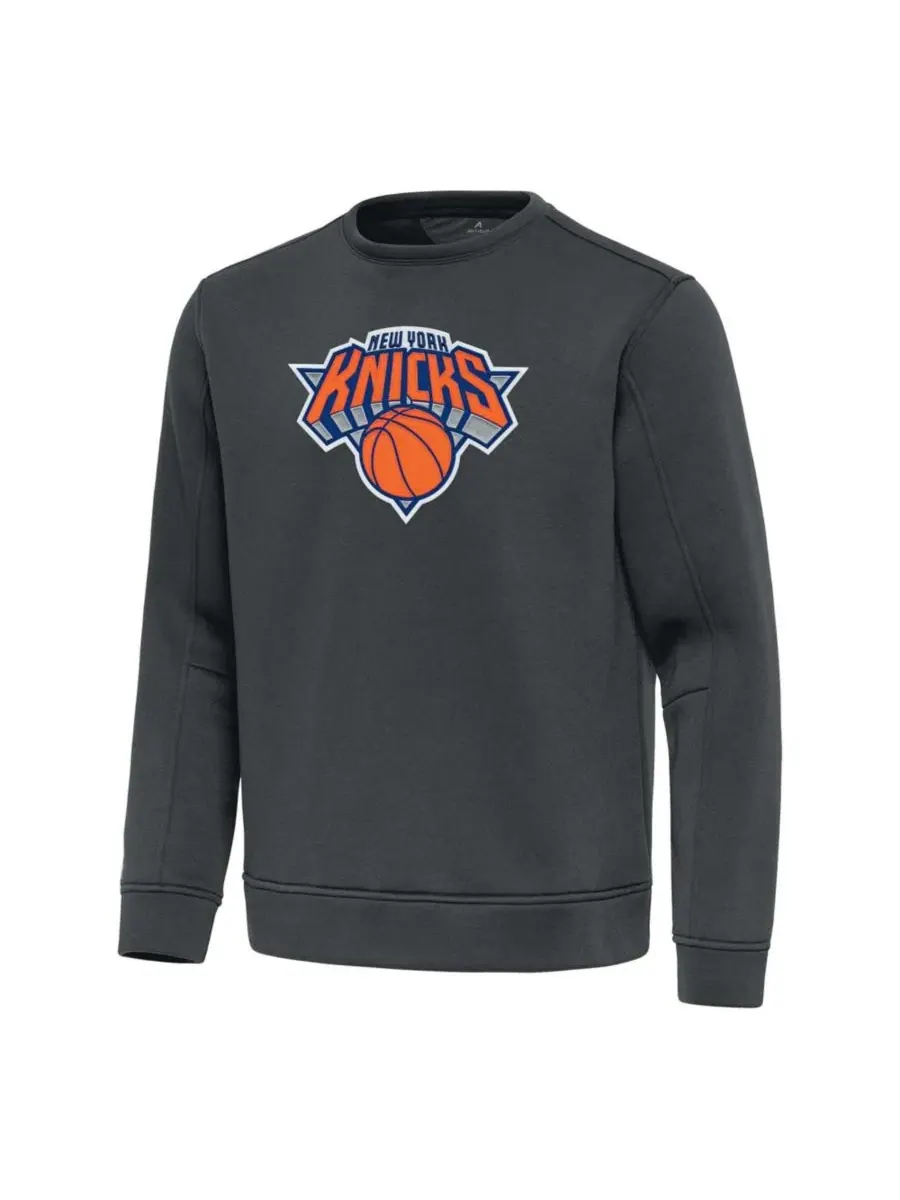 Свитшот с длинным рукавом Relevant New York Knicks Antigua — изображение 1 из 1, серебристый