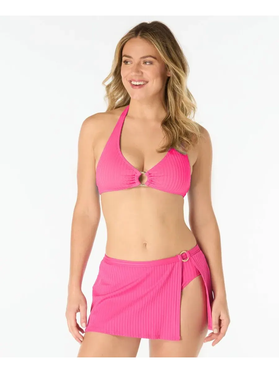 Топ от бикини с кольцом-логотипом, на завязках MICHAEL Michael Kors, Bright Raspberry — изображение 3 из 3